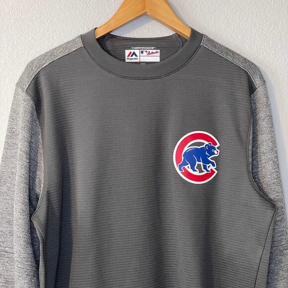 NWT Cubs Majestic Authentic Therma Base Gray Pullover size Medium - Picture 3 of 8